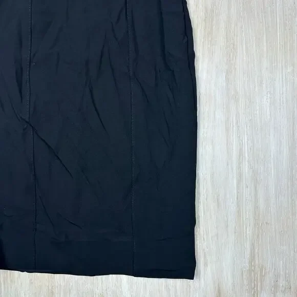 NWT WHBM Black Sleeveless Sheath V-Neck Workwear Elegant Date Cocktail Dress 4 - Picture 3 of 14